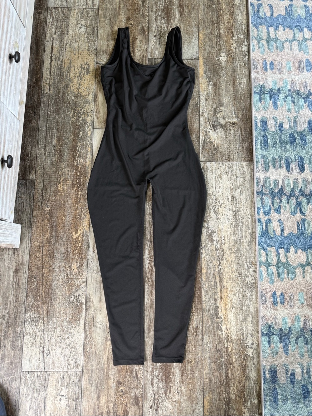 LA + Image black catsuit / Jumpsuit shelf bra criss cross back